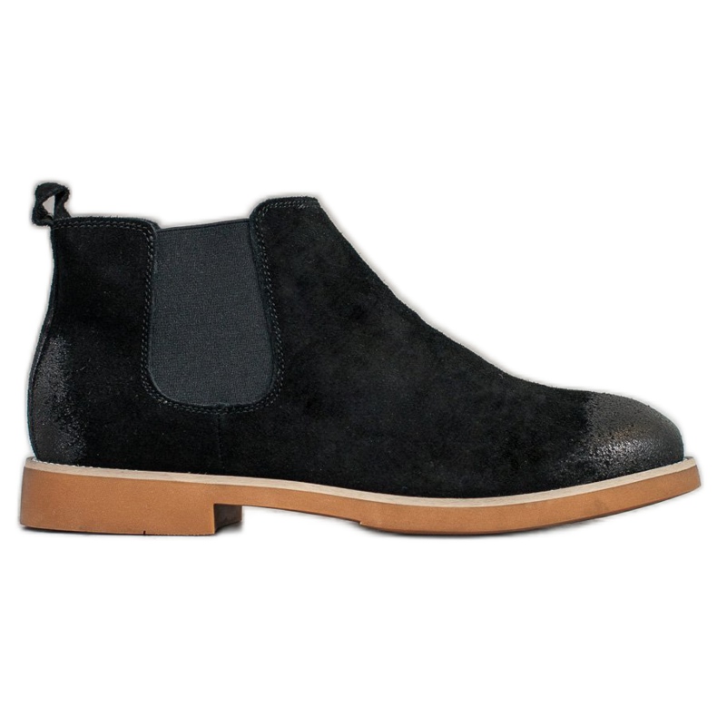 SDS Botas de couro Chelsea preto