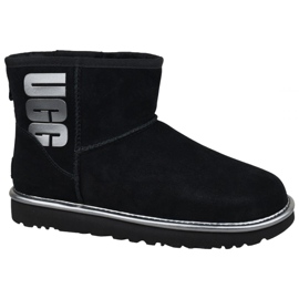 Ugg Classic Mini Ugg Rubber Logo W 1110087-BMT Shoes preto