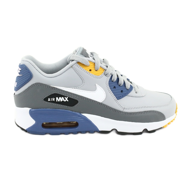 Nike Air Max 90 litros Gs Jr 833412-026 branco azul cinza