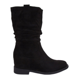 Botas pretas com salto oculto preto 9475 preto