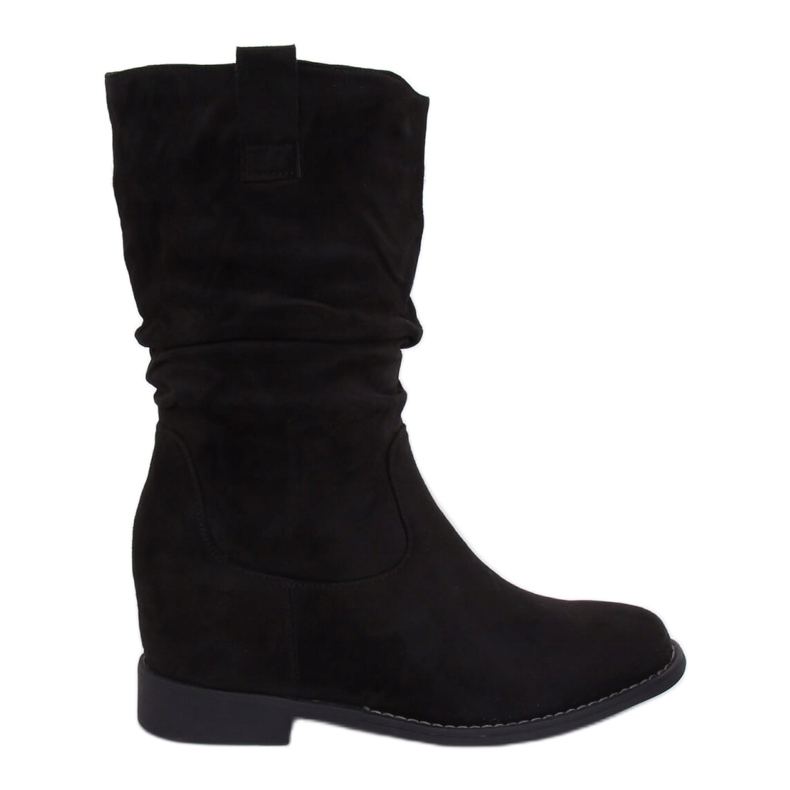 Botas pretas com salto oculto preto 9475 preto