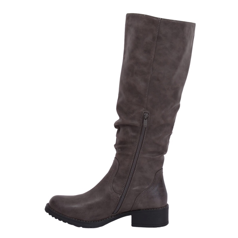 Botas rasas cinza para mulheres 1084-PG Gray