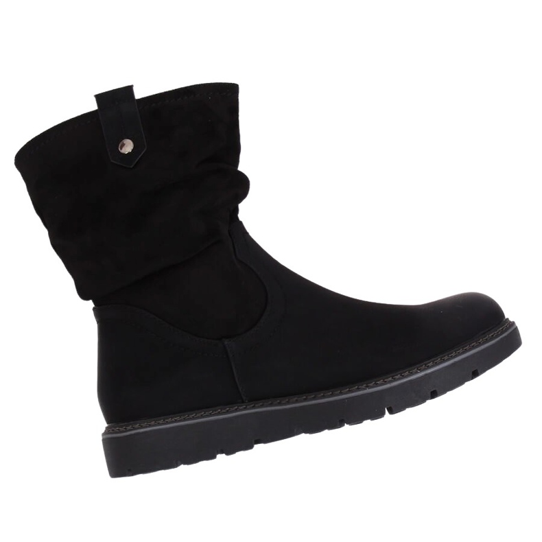 Botas pretas com sola grossa BM-9062 Black preto