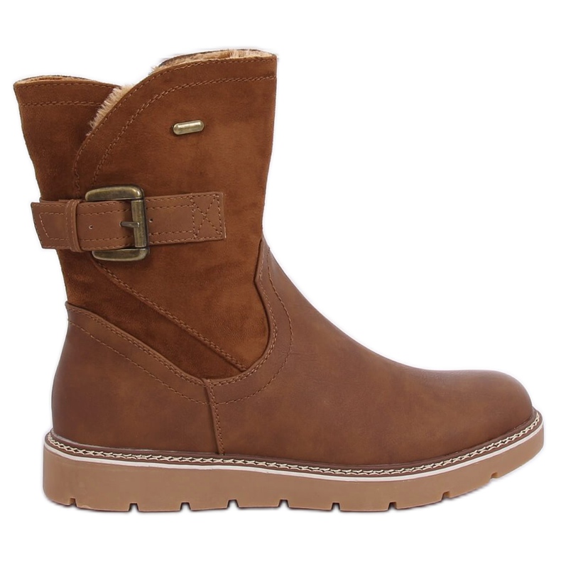 Botas isoladas de camelo BM-9063 Camel castanho