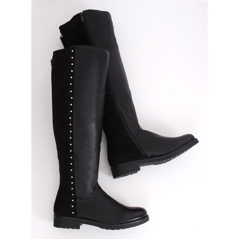 Botas de equitação com isolamento espesso preto G3369A Preto