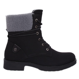 Botas pretas com cordões K-9926 pretas preto