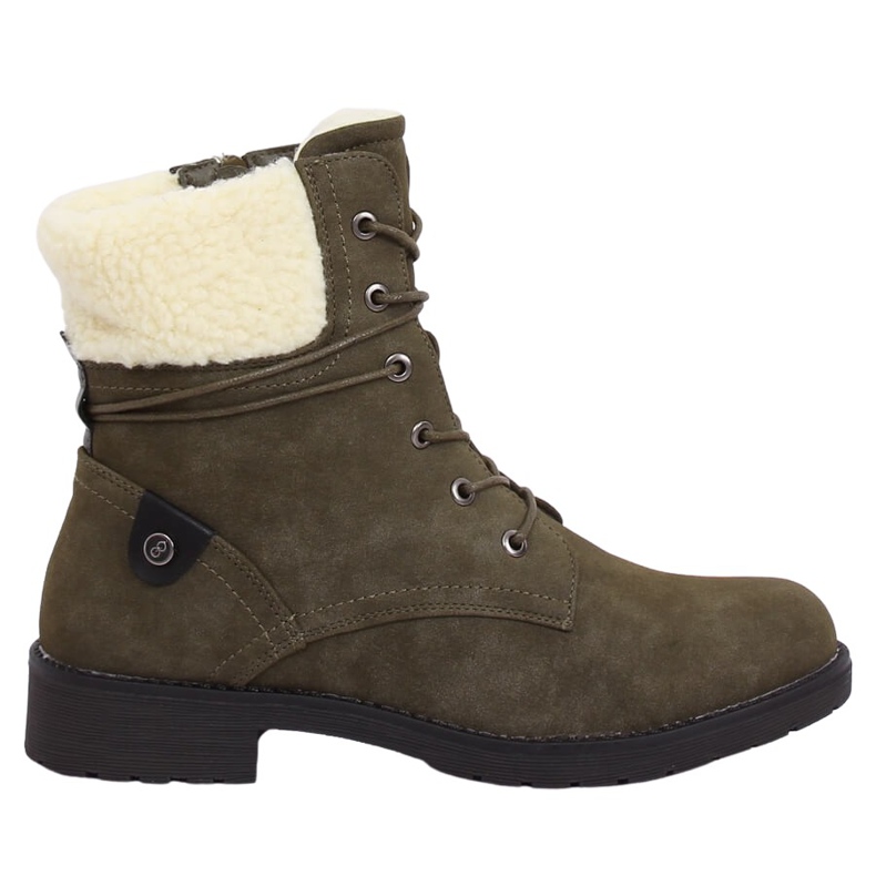 Botas verdes com cordões K-9926 Verde