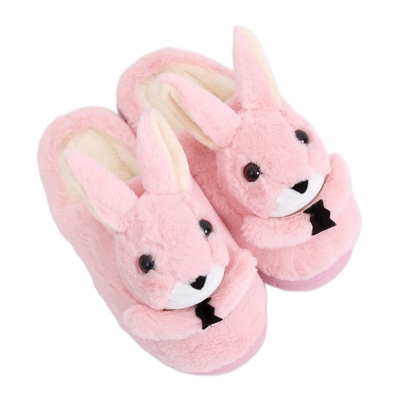 Chinelos femininos coelhinhos rosa claro MA17 rosa