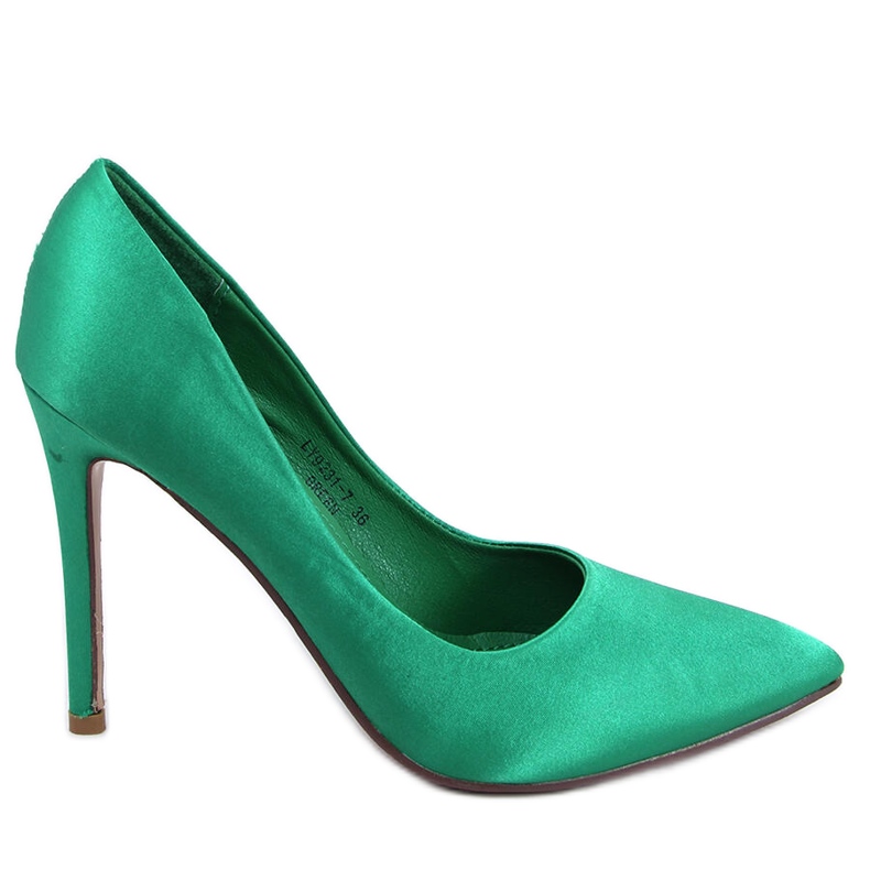 BM Salto alto de cetim de mulher TALIA BLACK verde