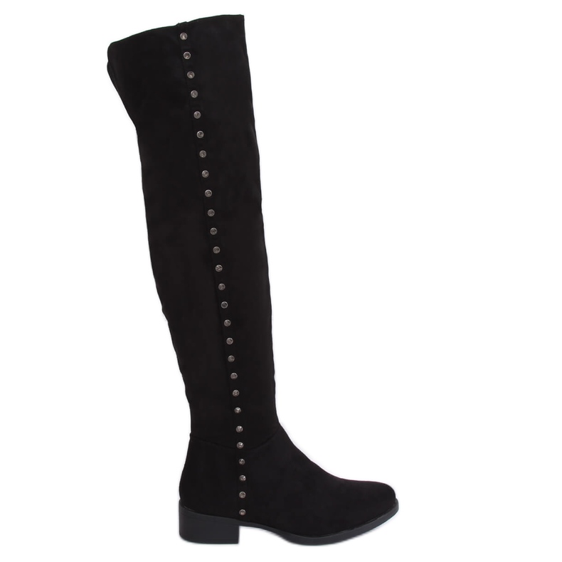 Botas femininas pretas de coxa 539-A pretas preto