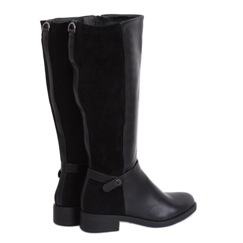 Botas pretas para mulheres pretas G-7603 pretas preto