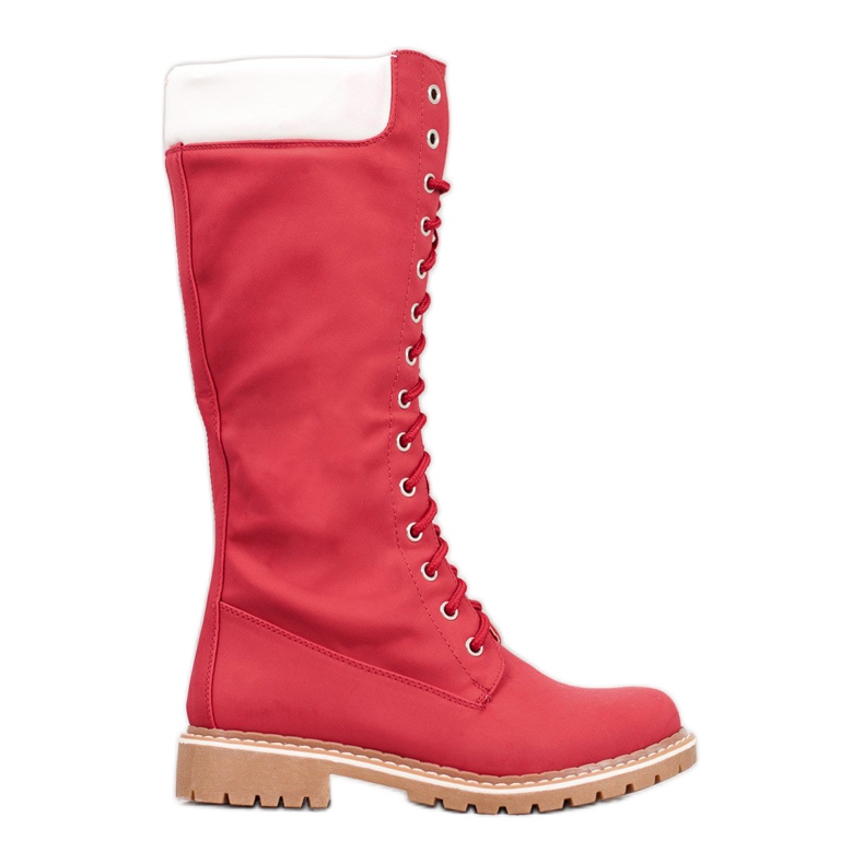Seastar Botas com cordões quentes vermelho
