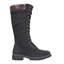 Seastar Botas com cordões quentes preto Seastar Botas com cordões quentes preto