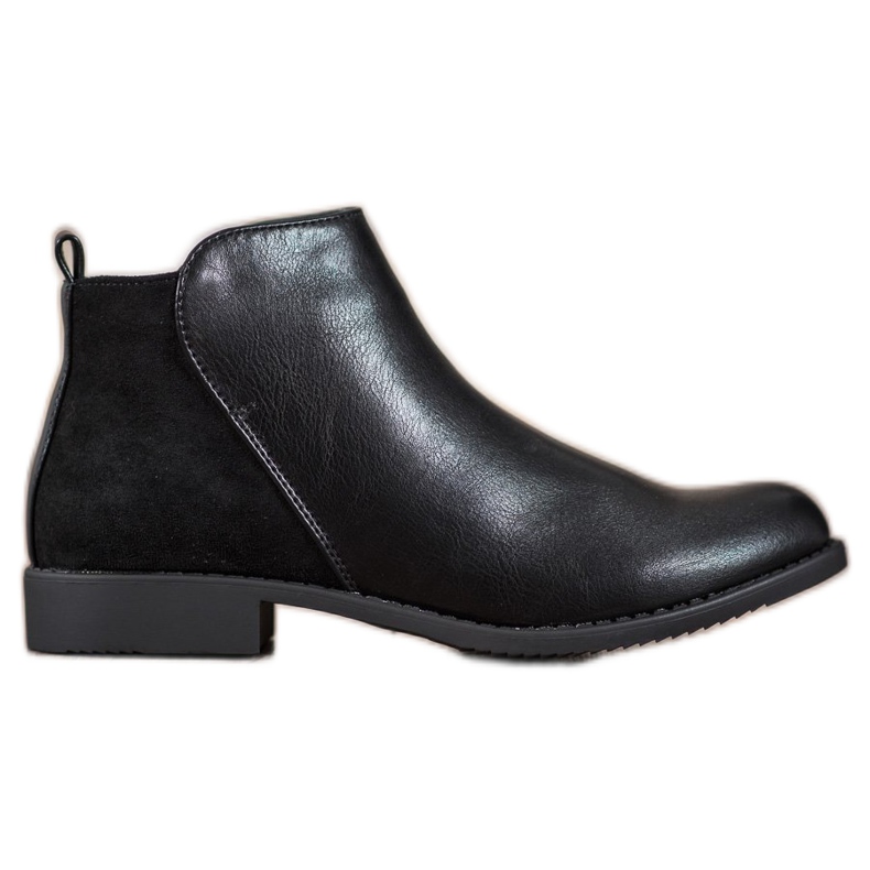 J. Star Botas de salto plano preto