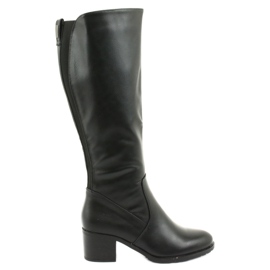 M.Daszyński Botas com isolamento de salto alto Daszyński 153 pretas preto