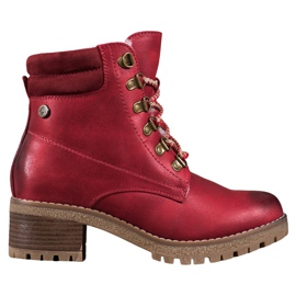 Goodin Botas Vermelhas Com Pele De Carneiro vermelho