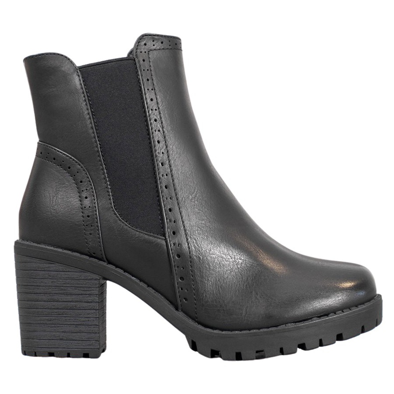 J. Star Botas deslizantes na plataforma preto