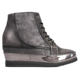 Sergio Leone Tênis prateados cinza