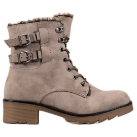 Sergio Leone Botas com cordões quentes marrom