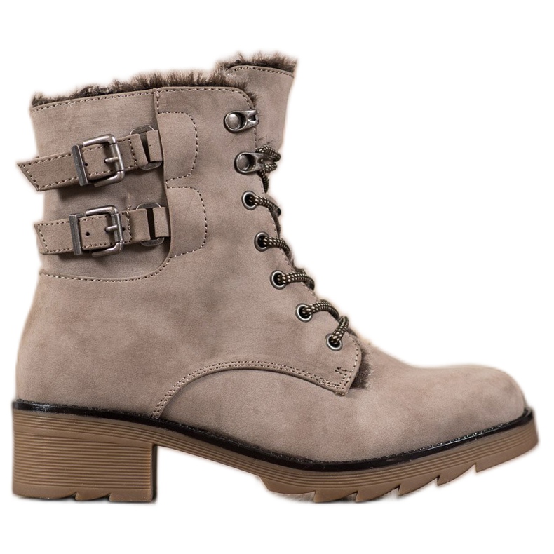Sergio Leone Botas com cordões quentes castanho