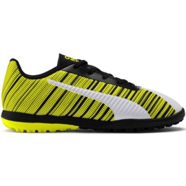 Chuteiras Puma One 5,4 Tt Jr 105 662 03 branco, preto, amarelo amarelo