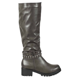 Nio Nio Botas com salto cinza