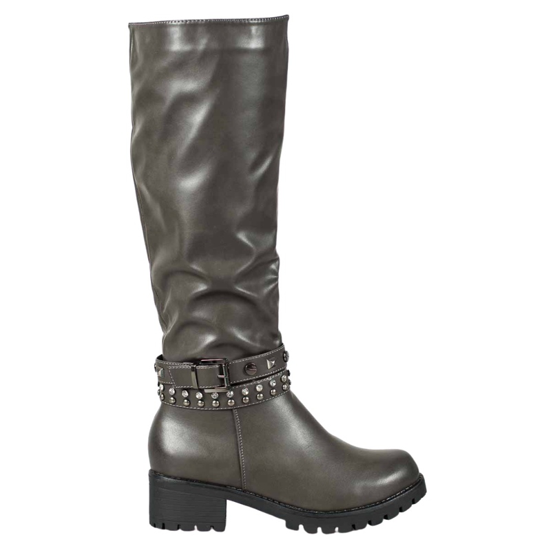 Nio Nio Botas com salto cinza