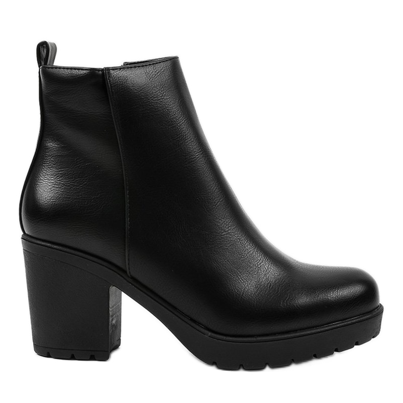 Botas pretas de tornozelo na coluna BM172 preto