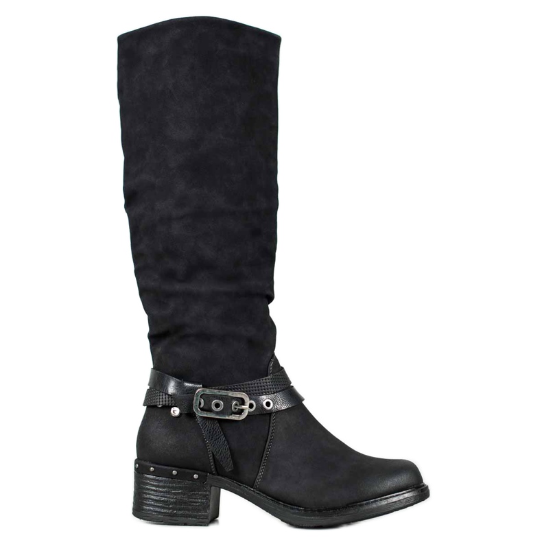 SHELOVET Botas Com Cinto Decorativo preto