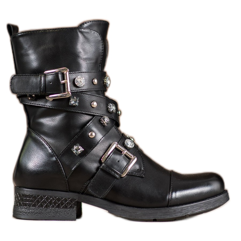 Kayla Trabalhadores com cinto decorativo preto