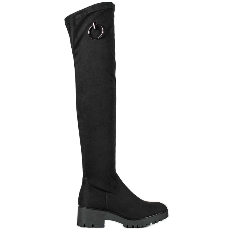Seastar Botas de coxa na plataforma preto