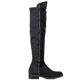 Seastar Botas acima do joelho com zircônia cúbica preto Seastar Botas acima do joelho com zircônia cúbica preto