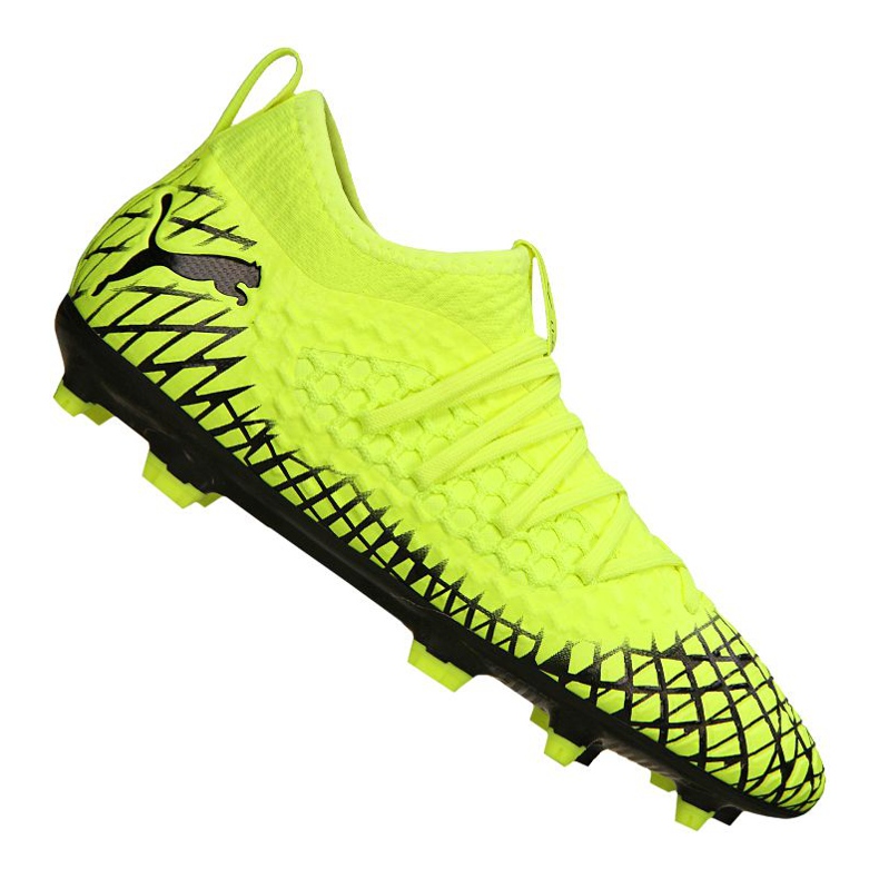 Chuteiras Puma Future 4.3 Netfit Fg / Ag Jr 105693-03 multicolorido amarelo