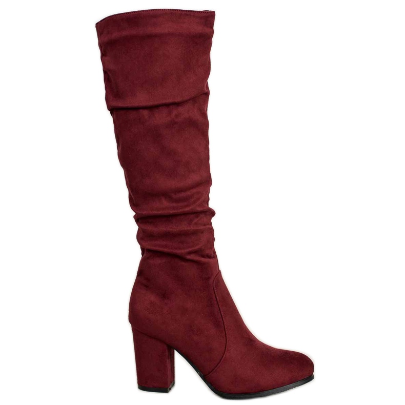 Wilady Botas de camurça em um pilar vermelho