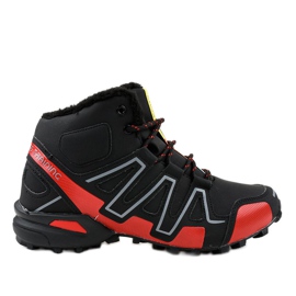 Sapatos de trekking pretos isolados BN8810 Sapatos de trekking pretos isolados BN8810