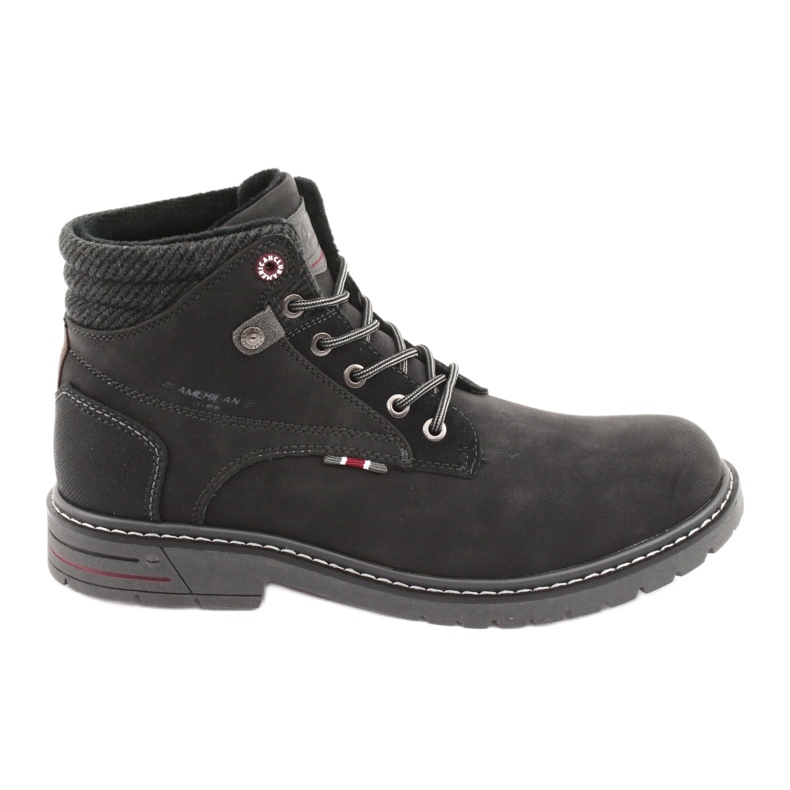 Botas masculinas negras American club RH35 preto