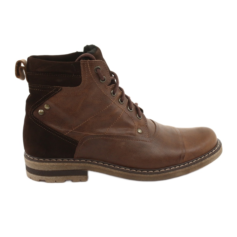 Botins quentes amarrados Moskała BR-4 castanho Botins quentes amarrados Moskała BR-4 castanho