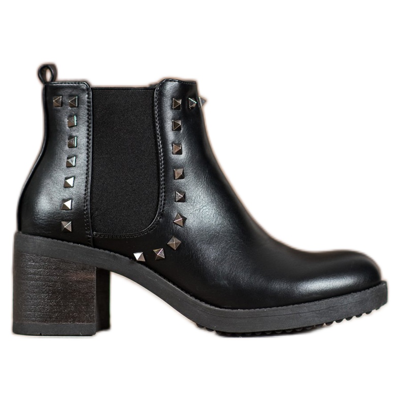 Top Shoes Botas com pregos preto