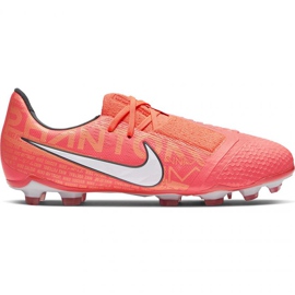 Chuteiras Nike Phantom Venom Elite Fg Jr AO0401 810 multicolorido laranjas e vermelhos