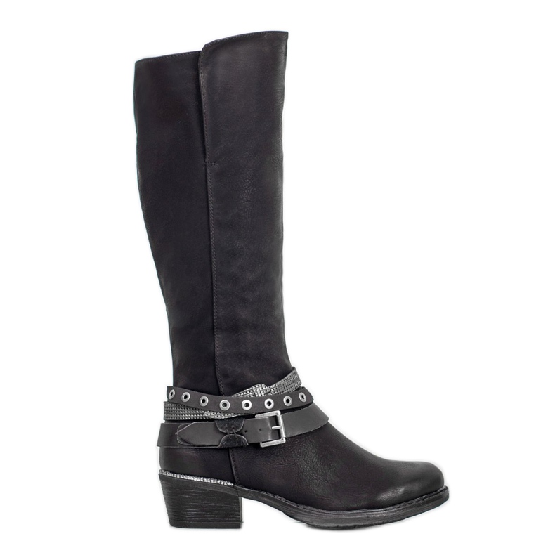 SHELOVET Botas Pretas Com Ornamentos preto