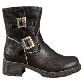 Lucky Shoes Trabalhadores com fechos preto