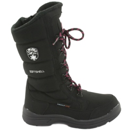 Botas de neve com membrana American Club SN12 em preto rosa