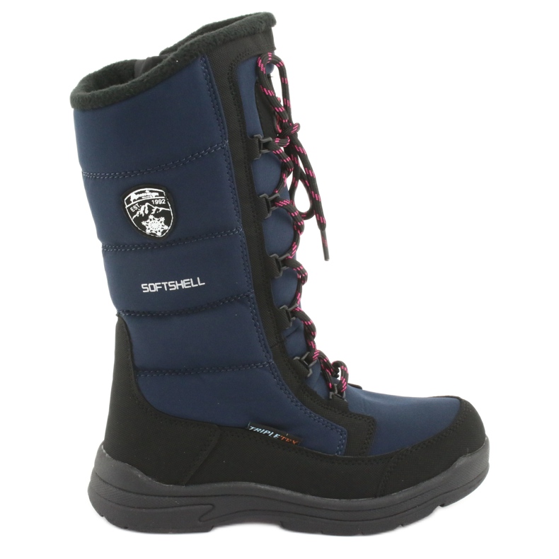 Botas de neve com membrana American Club SN12 preto azul marinho rosa