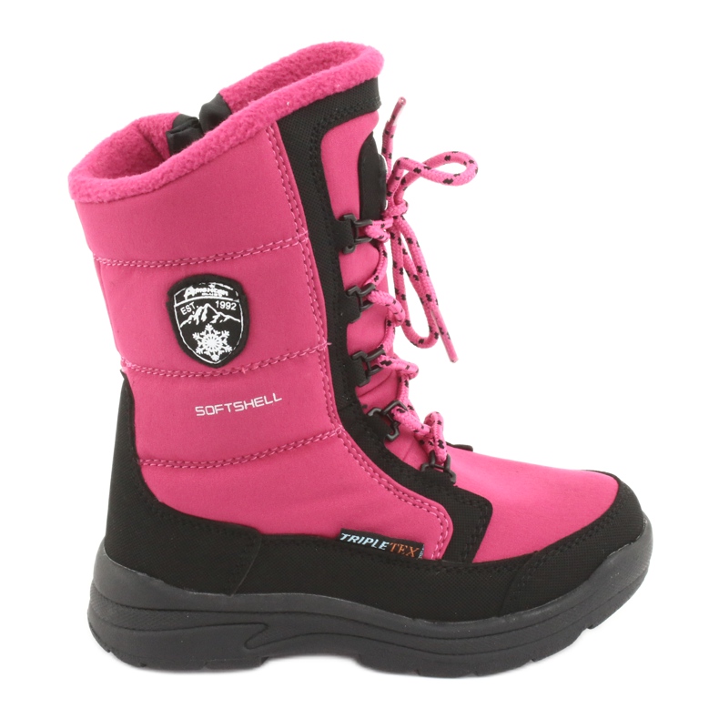 Botas de neve com membrana American club SN13 rosa / preta preto