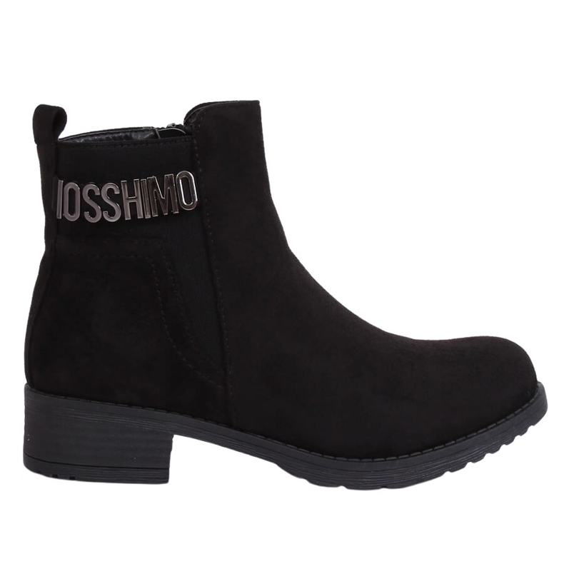 Botas femininas de camurça preta preta 1210D-PA preta preto