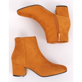 Botas de salto baixo YQ216P Yellow II Quality marrom