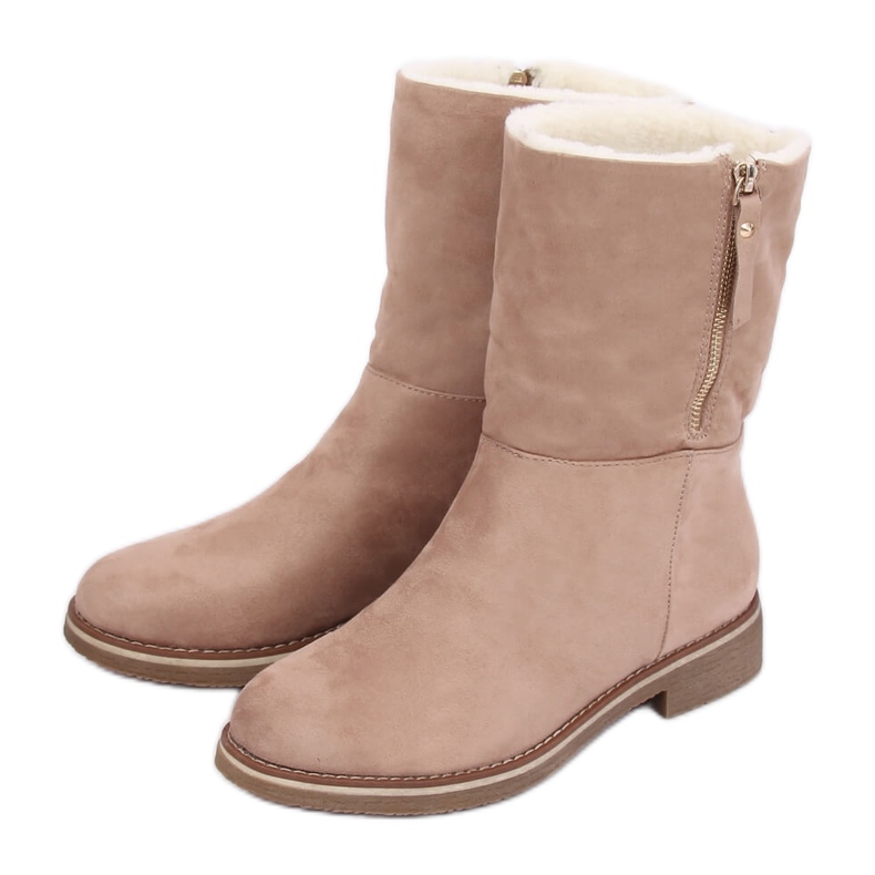 Botas femininas camurça bege S118 Sand