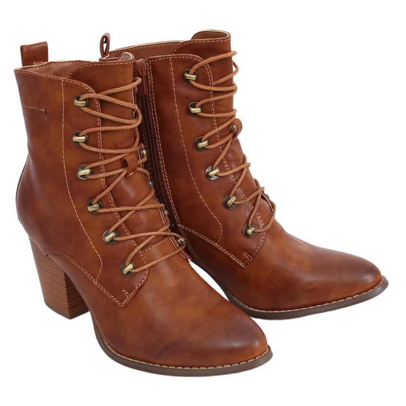 Botas de amarrar camelo 3698 Camel castanho