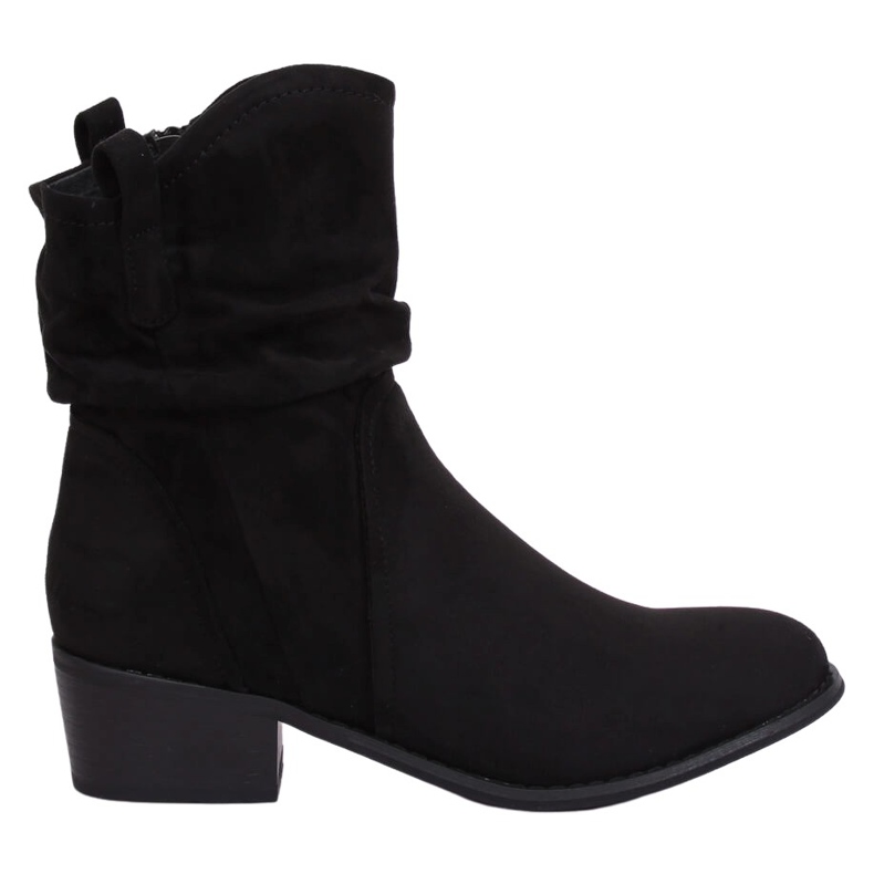 Botas femininas de camurça preta preta 3893 preta preto