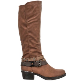SHELOVET Botas marrons com enfeites marrom